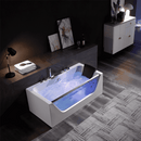 Empava-59JT408LED 59 in. Whirlpool Waterfall Faucet Hydromassage Bathtub EMPV-59JT408LED 59.49'' L X 29.53'' W X 22.05'' H