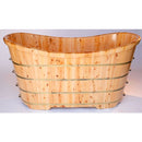 ALFI brand AB1105 63'' Free Standing Cedar Wooden Bathtub