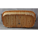 ALFI brand AB1130 65" 2 Person Free Standing Cedar Wooden Bathtub with Fixtures & Headrests