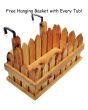 ALFI brand AB1139 61" Free Standing Cedar Wooden Bathtub with Fixtures & Headrest