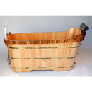 ALFI brand AB1148 59'' Free Standing Wooden Bathtub with Tub Filler