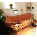 ALFI brand AB1148 59'' Free Standing Wooden Bathtub with Tub Filler