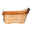 ALFI brand AB1148 59'' Free Standing Wooden Bathtub with Tub Filler