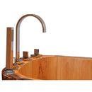ALFI brand AB1148 59'' Free Standing Wooden Bathtub with Tub Filler