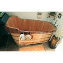 ALFI brand AB1148 59'' Free Standing Wooden Bathtub with Tub Filler