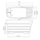ALFI brand AB1148 59'' Free Standing Wooden Bathtub with Tub Filler