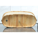 ALFI brand AB1163 61'' Free Standing Wooden BathTub with Headrest