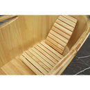 ALFI brand AB1163 61'' Free Standing Wooden BathTub with Headrest