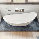 ALFI brand AB9951 73" White Solid Surface Smooth Resin Soaking Slipper Bathtub EXC