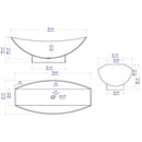 ALFI brand AB9991BM Black Matte 71" Solid Surface Resin Free Standing Hammock Style Bathtub