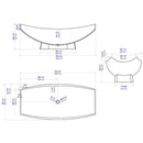 ALFI brand AB9992BM Black Matte 71" Solid Surface Resin Free Standing Hammock Style Bathtub