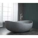 ALFI brand ABCO63TUB 63" Solid Concrete Gray Matte Oval Bathtub EXC