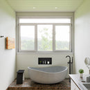 ALFI brand ABCO63TUB 63" Solid Concrete Gray Matte Oval Bathtub EXC