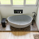 ALFI brand ABCO63TUB 63" Solid Concrete Gray Matte Oval Bathtub EXC