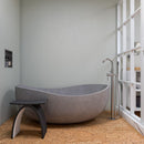 ALFI brand ABCO63TUB 63" Solid Concrete Gray Matte Oval Bathtub EXC