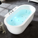 EAGO AM128ETL 6 ft Acrylic White Whirlpool Bathtub With Fixtures EXC