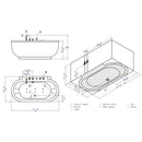 EAGO AM128ETL 6 ft Acrylic White Whirlpool Bathtub With Fixtures EXC