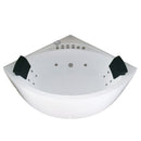 EAGO AM200 5' Rounded Modern Double Seat Corner Whirlpool Bath Tub with Fixtures EXC