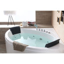 EAGO AM200 5' Rounded Modern Double Seat Corner Whirlpool Bath Tub with Fixtures EXC