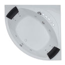 EAGO AM200 5' Rounded Modern Double Seat Corner Whirlpool Bath Tub with Fixtures EXC