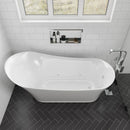 EAGO AM2140 68" White Free Standing Oval Air Bubble Bathtub EXC