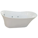 EAGO AM2140 68" White Free Standing Oval Air Bubble Bathtub EXC