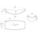 ALFI brand HammockTub2-BM Black Matte 71" Solid Surface Resin Suspended Wall Mounted Hammock Bathtub