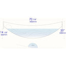 ALFI brand HammockTub2-BM Black Matte 71" Solid Surface Resin Suspended Wall Mounted Hammock Bathtub