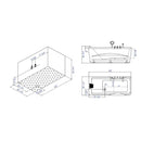 EAGO LK1102-R White Acrylic 63" Soaking Tub with Fixture Rectangular