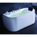 EAGO LK1103-L White 5' Acrylic Soaking Tub with Fixtures claw