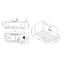 EAGO LK1103-L White 5' Acrylic Soaking Tub with Fixtures claw