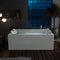 EMPV-71JT801 71" L X 47" W X 25" H 71 in. Freestanding Combination Massage 2-Person LED Tub With Center Drain