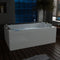EMPV-71JT801 71" L X 47" W X 25" H 71 in. Freestanding Combination Massage 2-Person LED Tub With Center Drain