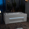 Pre order   EMPV-71JT802 71" L X 42" W X 25" H 71 in. Alcove Massage Thermostatic 2-Person LED Tub With Right Drain