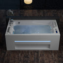 Pre order   EMPV-71JT802 71" L X 42" W X 25" H 71 in. Alcove Massage Thermostatic 2-Person LED Tub With Right Drain