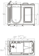 Empava-53WIT02 53 in. Walk-in Whirlpool Bathtub