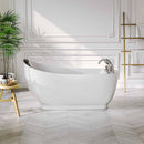 Empava-59AIS04 59 in. Acrylic Oval Whirlpool Freestanding Bathtub EMPV-59AIS04 59'' L X 29.5'' W X 29.5'' H