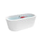 EMPV-59FT1505 59"LX30"WX23"H 59" Freestanding Soaking Tub with Center Drain