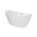 59" Freestanding Soaking LED Tub with Center Drain