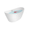 59" Freestanding Soaking LED Tub with Center Drain