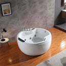 Empava-59JT005 59 in. Whirlpool Acrylic Hydromassage Round Tub EMPV-59JT005 59'' L X 39'' W X 25.6'' H