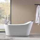 Empava-67AIS09 67 in. Whirlpool Freestanding Acrylic Bathtub EMPV-67AIS09 67'' L X 29.5'' W X 32.6'' H