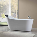 Empava-67AIS09 67 in. Whirlpool Freestanding Acrylic Bathtub EMPV-67AIS09 67'' L X 29.5'' W X 32.6'' H