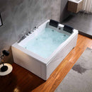 Empava-71JT667B 71 in. Alcove Whirlpool Luxury 2-Person Hydromassage Tub EMPV-71JT667B 71'' L X 47'' W X 26.7'' H