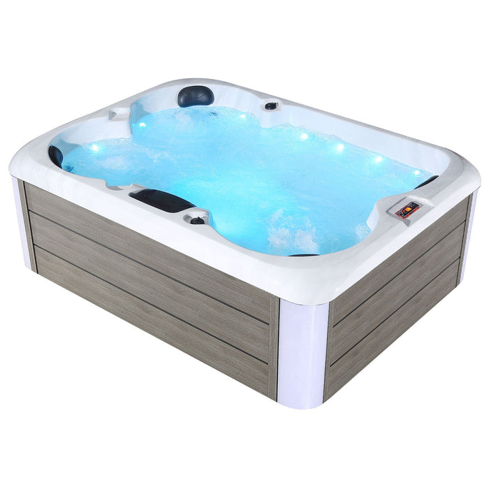 82.68"x62.20"x28.74" Freestanding Luxury 4-Person Rectangle Outdoor Hot Tub