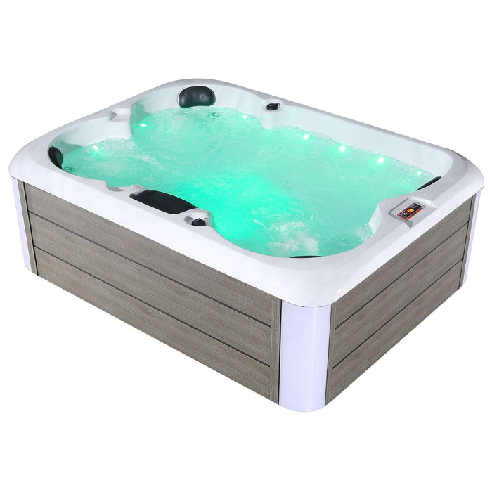 82.68"x62.20"x28.74" Freestanding Luxury 4-Person Rectangle Outdoor Hot Tub