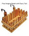 ALFI brand AB1139 61" Free Standing Cedar Wooden Bathtub with Fixtures & Headrest