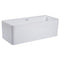 ALFI brand AB8858 59 Inch White Rectangular Acrylic Free Standing Soaking Bathtub exc