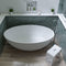 ALFI brand AB9941 67" White Oval Solid Surface Smooth Resin Soaking Bathtub EXC