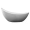 ALFI brand AB9951 73" White Solid Surface Smooth Resin Soaking Slipper Bathtub  EXC